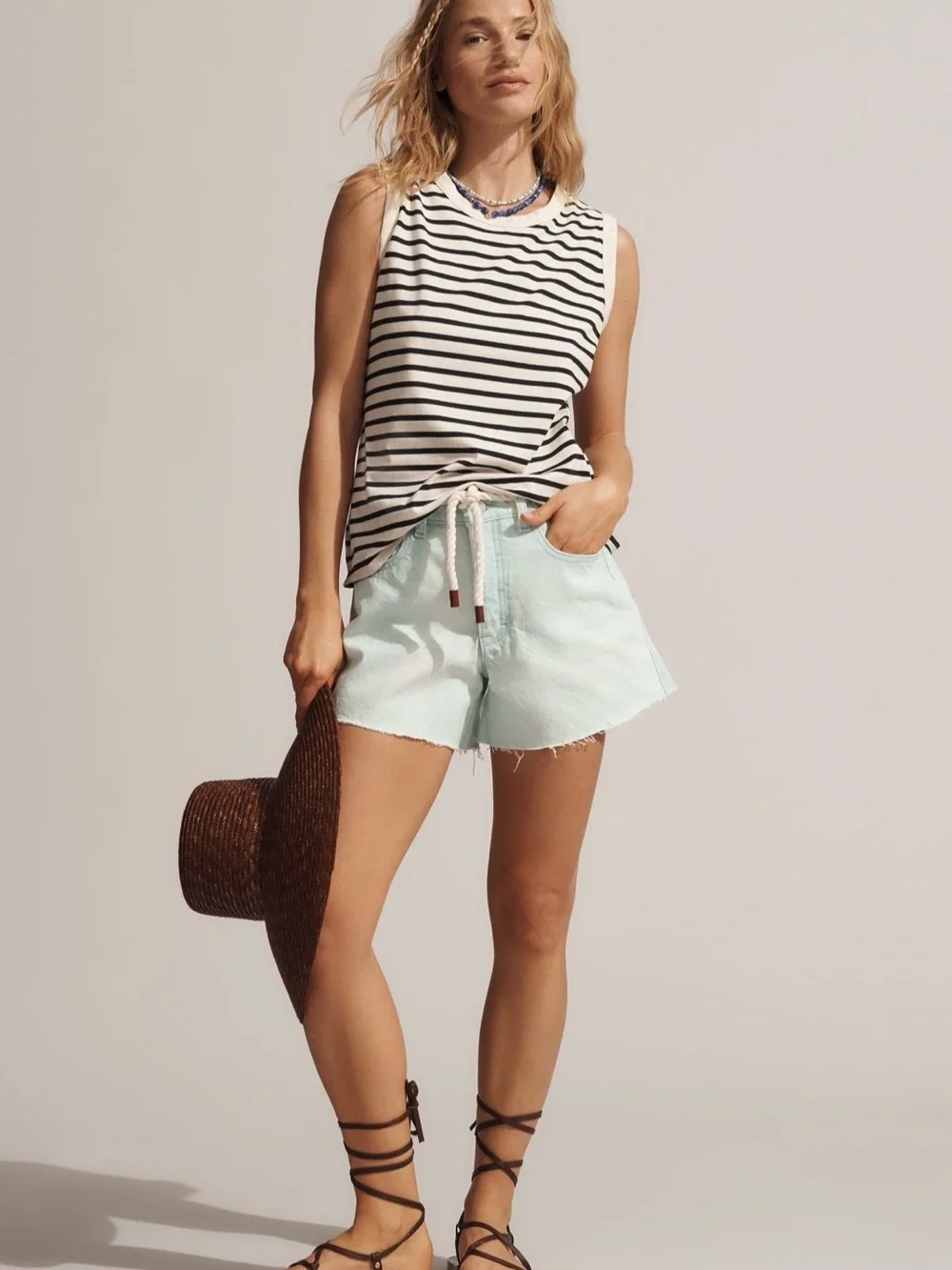 Anthropologie The Devon Denim Shorts by Pilcro: Spray Color Edition in Mint - Picture 4 of 8